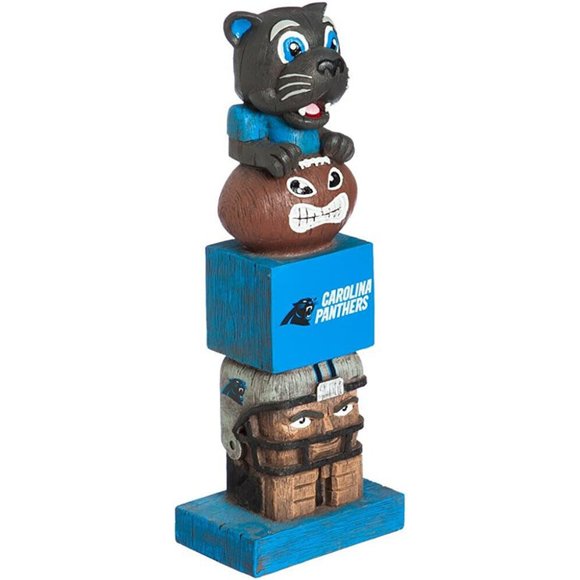 Carolina Panthers Tiki Totem Pole Statue   5.5 x 16 inches - Picture 1 of 7